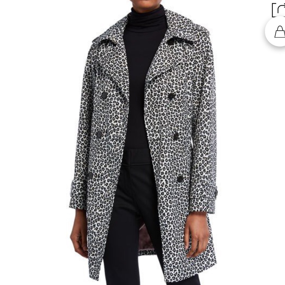 SALE ⏬ NWT kate spade Leopard-Print Trench Coat